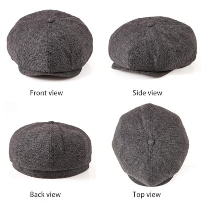 8 Panel Newsboy Hats for Men Hats Cap Cabbie Hat Irish X-Large-XX