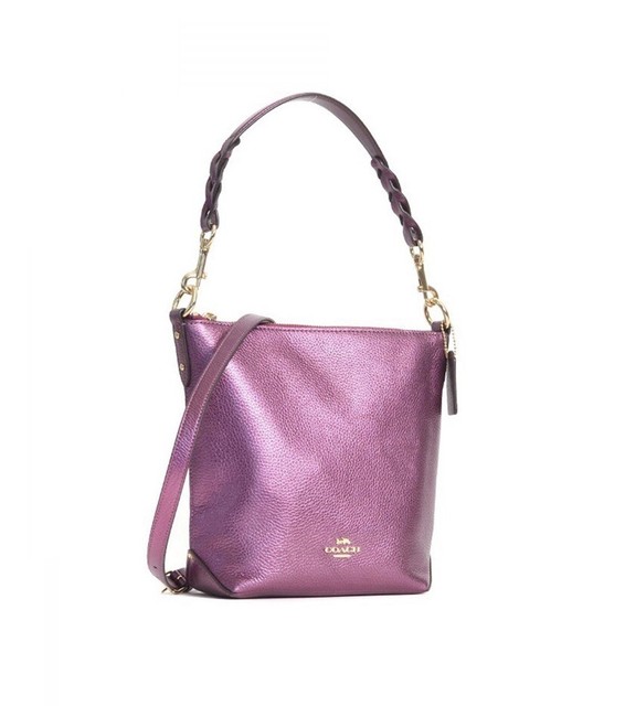 Coach Mini Abby Duffle Metallic Berry 