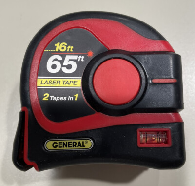 General Tools 2 in 1 65 Foot Laser Tape Measure LTM3X NIB Employee Gift Holiday