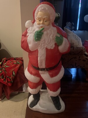 Rare 51'' Santas Best Whispering Santa Christmas Blow Mold  HTF Vintage Holiday