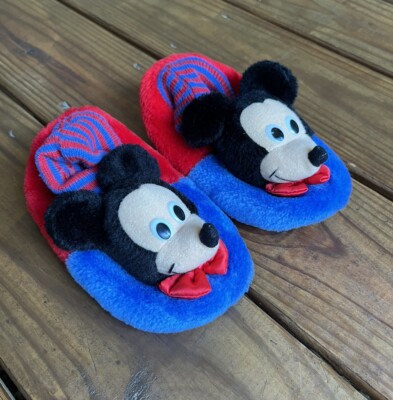 Vintage 80's Walt Disney Mickey's stuff for kids shoe size 11-12 mouse slippers