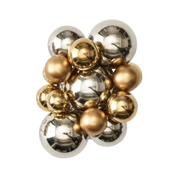 Anillo servilleta Kim Seybert Bauble en oro y plata L117014 Foto 2 de 3