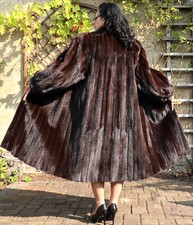 Cappotto in Pelliccia di Visone Pelz Böck dk. Marrone Taglia 40-42