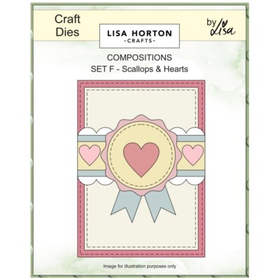 Lisa Horton compositions set f scallops & Hearts Die Set
