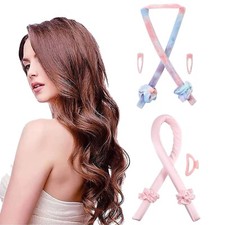 Heatless Curling Rods Headband No Heat Curls Silk Ribbon Hair Rollers Soft Wavy