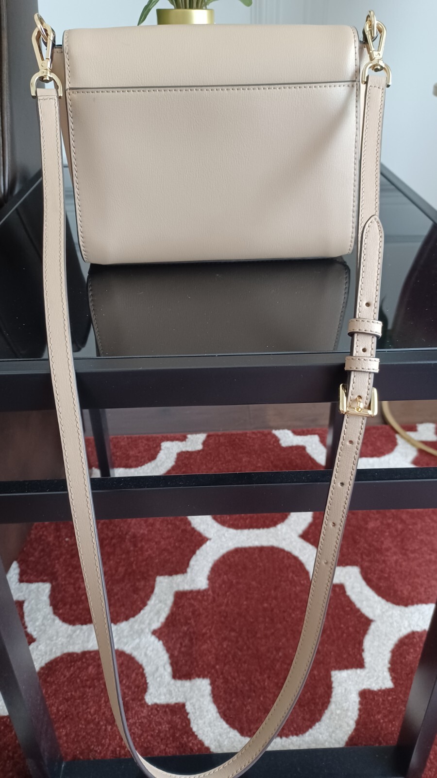 Michael Kors Ellis Medium leather Flap Messenger Crossbody BagTan eBay