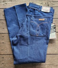 VTG Big Yank Sport-abouts Blue Jeans Mens 38x30 Straight Stretch USA Made
