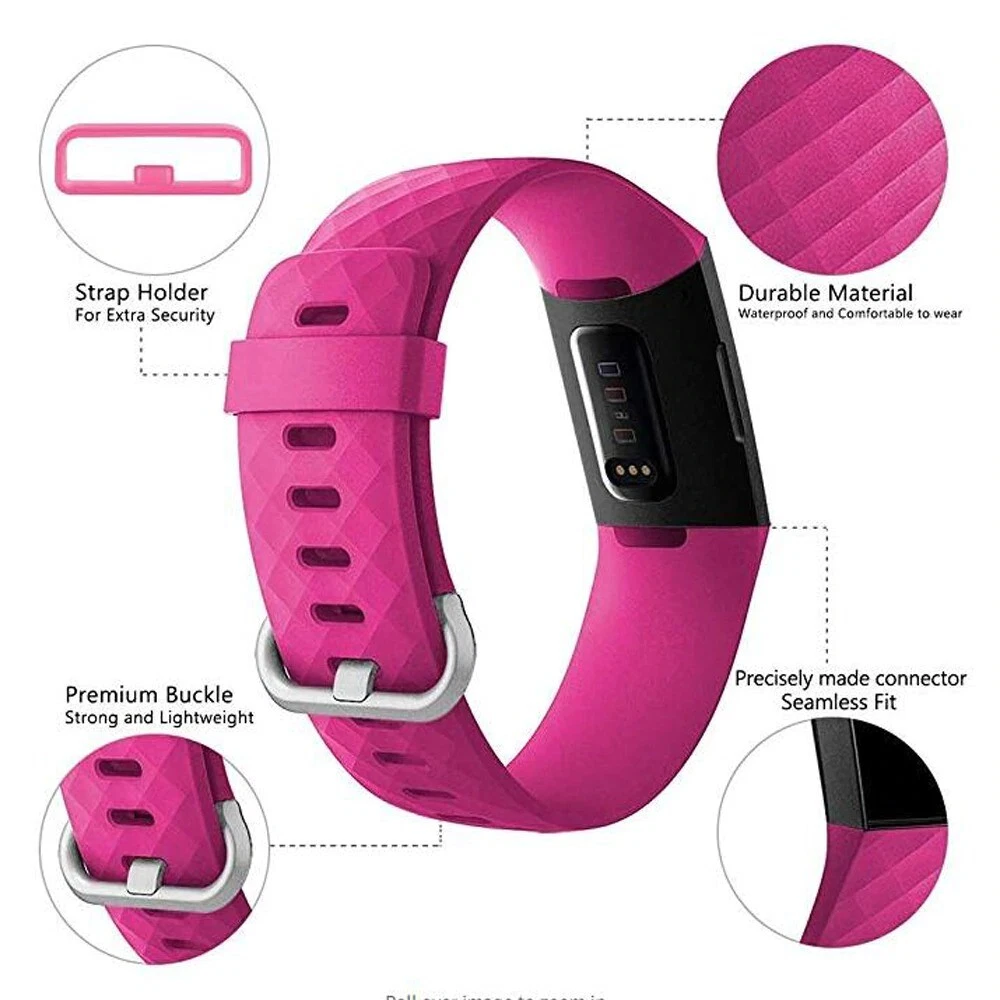 Fitbit Charge 2 3 4 Band Replacement Wrist Strap Silicone For