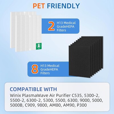 115115 HEPA Replacement Filter A For Winix C535, 5300, 5300-2, 6300