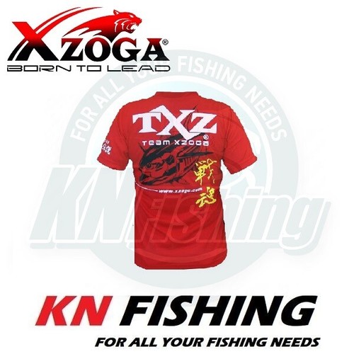 XZOGA ORIGINAL TXZ V-NECK T-Shirt Black/Red Sizes M-XXL - Picture 3 of 3