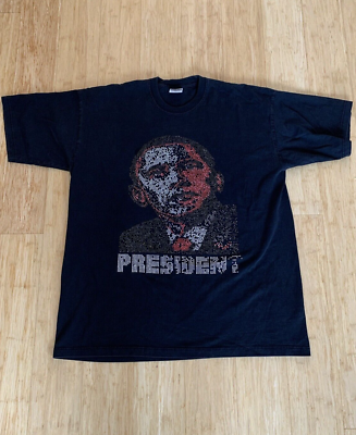 President Barack Obama Rhinestone Bedazzled T-Shirt Size 2XL | eBay