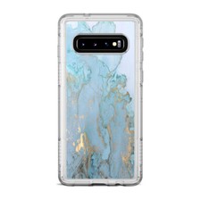 Pelican Adventurer Galaxy S10 Skins Decals Teal Blue Gold White Marble Granite