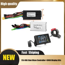 Ebike 24V 36V 48V 17A-30A 3 Mode Sine Wave Controller 6+S966 LCD Display Kits FS