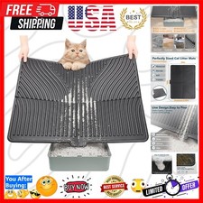 Gentle  Waterproof Cat Litter Mat - 31" x 24" Extra Large for Mess Control