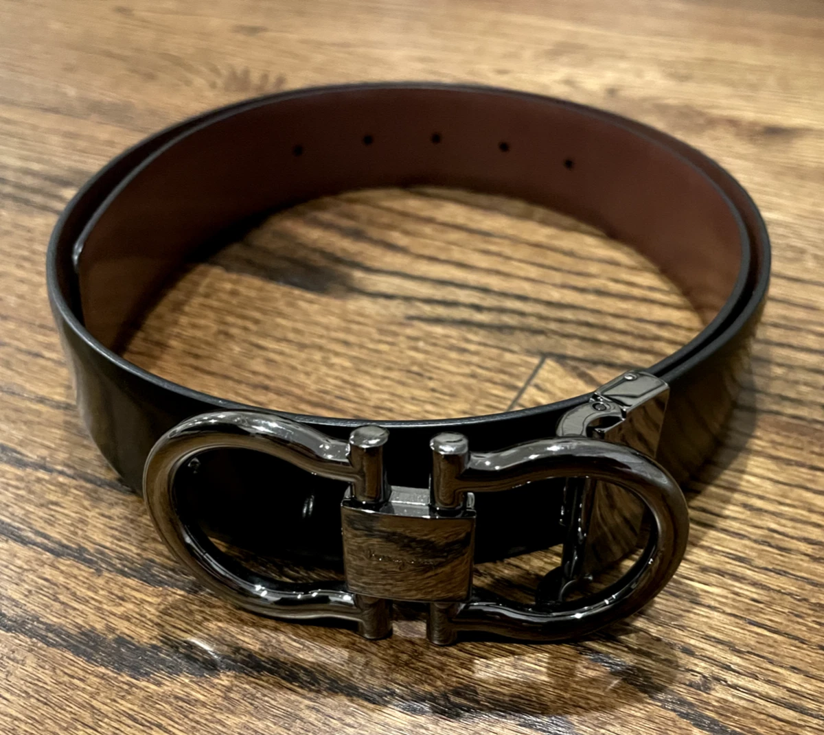 Salvatore Ferragamo Gancini Leather Belt