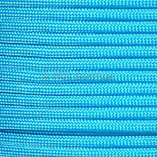 Neon Turquoise Flame Paracord 100 Foot 550 lb 7 Strand Camping Survival Rope