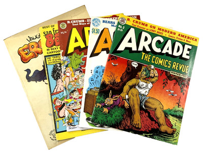 ARCADE (1975) #2 5 6 + BALL COMICS + ER*TICA (Vaughn Bode) Vintage Magazines!