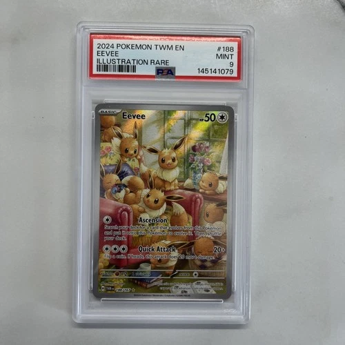 2024 POKEMON TWILIGHT MASQUERADE #188 EEVEE ✨ PSA 9
