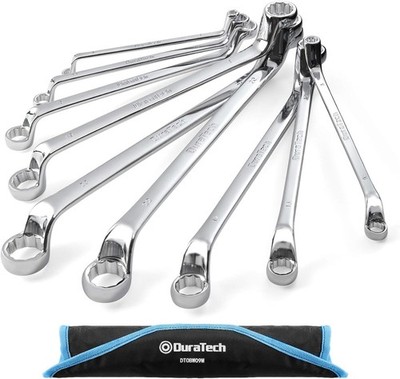 9 PCS Double Box End 75 Degree Deep Offset EXTRA LONG Wrench Tools Set 6-23Mm