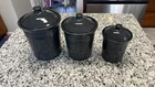 Fiestaware Slate Gray  Canisters- Set Of 3 -Large, Medium And Small