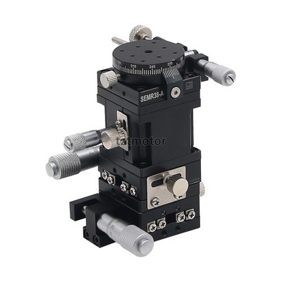 XYZR 4-Axis Micrometer Manual Linear Stage 40x40mm Crossed Guide Rail SEMXYZR-40