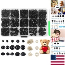 High-Quality 566PCS Safety Eyes Noses for Crafting Plush Toys - Smooth Finish