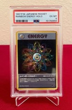 Pokemon TCG 1997 Rainbow Energy PSA EX-MT 6 Holo Japanese Team Rocket Japanese