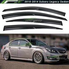 For 2010-2014 Subaru Legacy Sedan JDM Mugen Style Window Visors Rain Guards