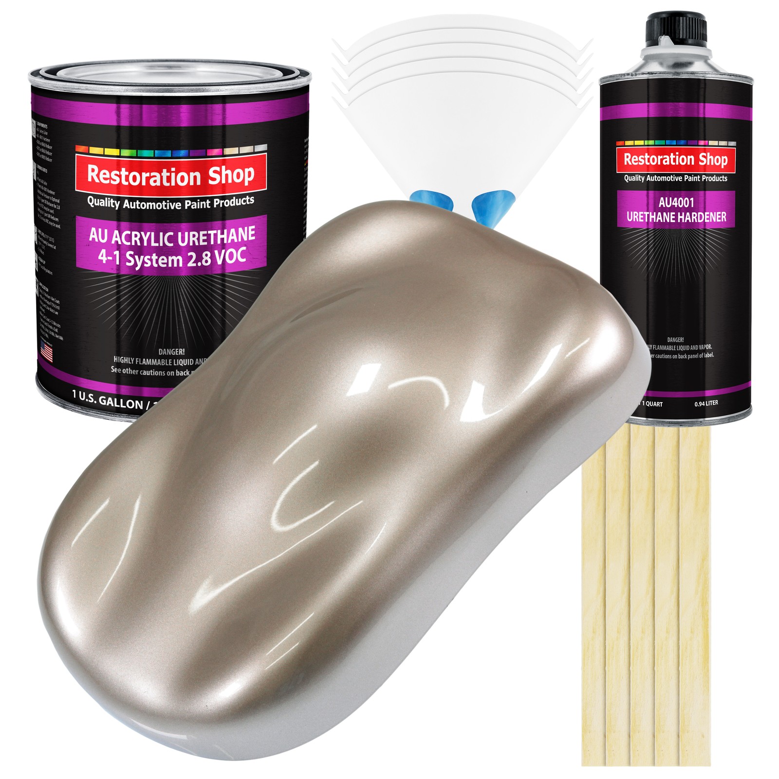 Restoration Shop Mocha Frost Metallic Auto Paint Gallon Kit Acrylic Urethane