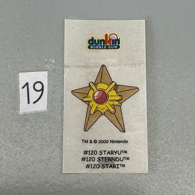 #120 Sterndu Dunkin Bubble Gum 2000 Pokemon Sticker Nintendo