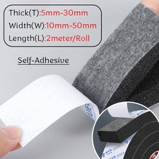 Self Adhesive Backed Foam Sponge Strip Roll Sheet Tape Sticky Seal 10mm-50mm