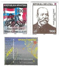 Croatia 1993 Sc 176-178, MNH, 13th PIoneer Battalion, Josip -Tomic, de essentiis