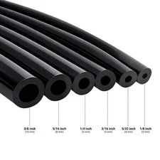 5FT 5PCS 4/5/6/8/10MM Car Automotive Silicone Vacuum Tubing Hose line Kit black
