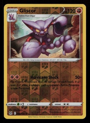 Gliscor Rare SWSH11: Lost Origin 096/196 NM (2S)
