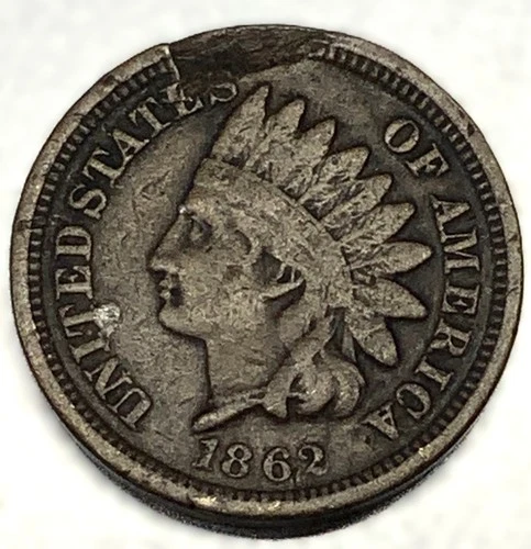 1862 Indian Head Cent Penny - Very Good Details Condition - 2511