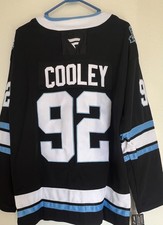 Utah Hockey Club #92 Logan Cooley Stitched Black Hockey Jersey Mens L- 52