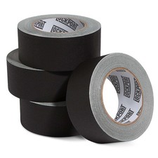 Black Gaffers Tape 2 inch x 30 Yards - 4 Pack Pro Black Gaff Tape - No Residu...
