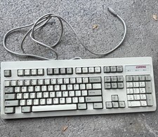 Vintage Compaq RT101 Mechanical Keyboard Beige PS/2 Wired PC Computer