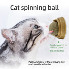 Upgraded Easy to Install 2PCS Rotating Catnip Ball Teething Chew Sticks for Cats