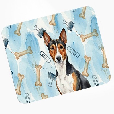 Caroline's Treasures Tricolor and White Basenji Mouse Pad