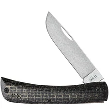 CASE XX KNIVES CROSSROADS SMOOTH BLACK BURLAP LAMINATE XR SOD BUSTER JR XR10137