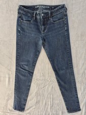 AMERICAN EAGLE Premium Stretch Skinny Jeans Women's Size 6 Dark Blue Denim