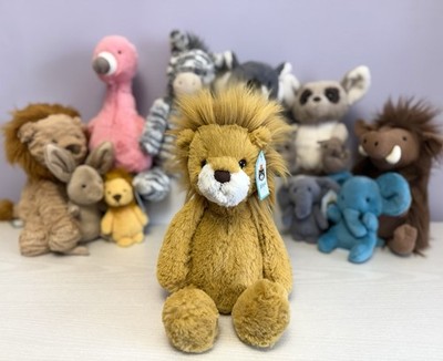Jellycat sehr seltener pensionierter Wumper Löwe, brandneu mit Etikett, original