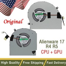 A Pair OEM CPU  GPU Cooling Fan For Dell Alienware 17 R4 R5 P31E ALW17C Laptop