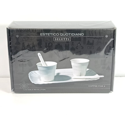 SELETTI Estetico Quotidiano Kaffee für 2 Set mit Tablett Neu Versiegelt