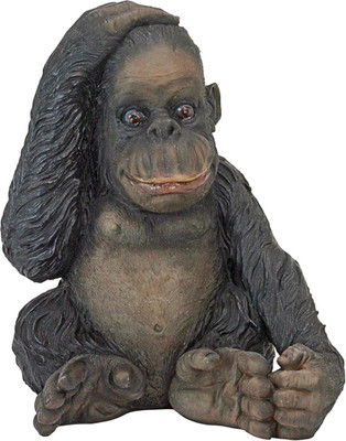 Design Toscano Curly Der Schimpanse Des Dschungels Lustige Affen-Statue, Harz, V