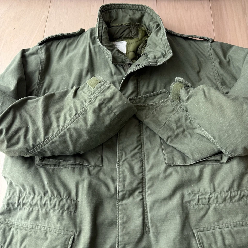 Chaqueta de campo militar vintage M65 grande verde años 70 Alpha Industries ropa exterior Foto 4 de 4