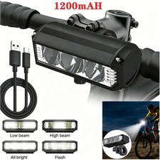 Waterproof Super Bright LED Bike Light USB Rechargeable Bicycle Front Headlight