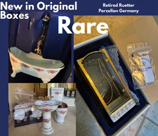 Reutter Porzellan Germany Porcelain Glass Shower Retired LOT Dollhouse Miniature