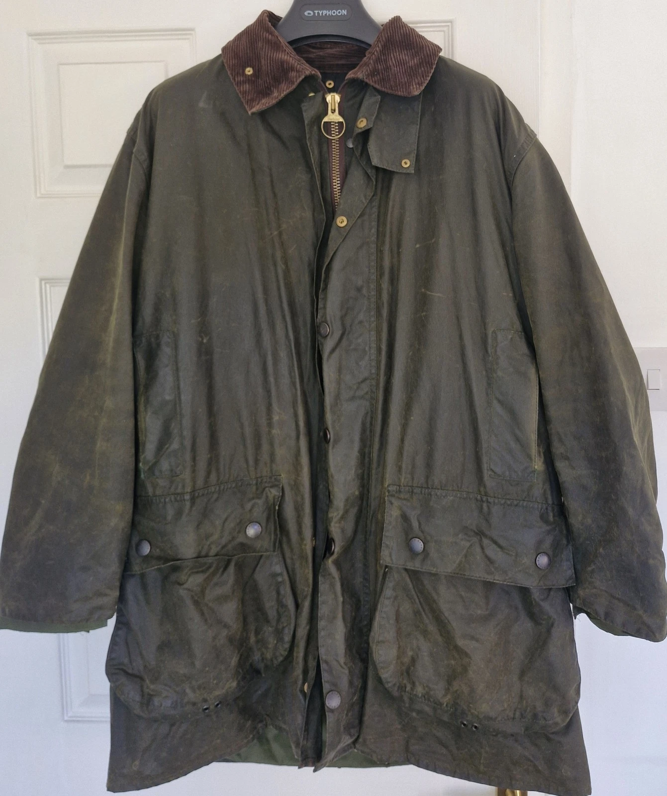 Barbour Men's Border Wax Jacket Vintage, Size XL